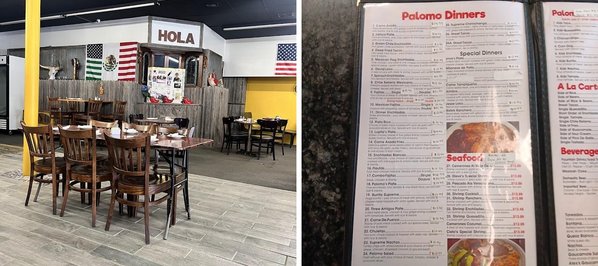 Tacos El Palomo Menu